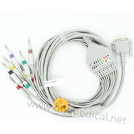 लीडवायर केले पिन आईईसी के साथ 10 लीड ईकेजी केबल