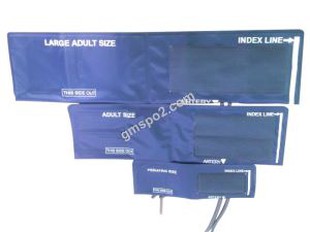 बच्चे, वयस्क, बड़े वयस्क नीले टिकाऊ एकल दोहरी ट्यूब NIBP कफ बिना Gasbag