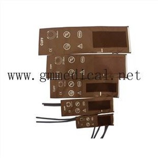 दोहरी ट्यूब के साथ पुन: प्रयोज्य रक्तचाप कफ (शिशु, बाल चिकित्सा, छोटे वयस्क, वयस्क, बड़े वयस्क, जांघ।बिना कनेक्टर।