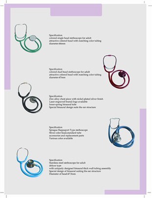 एंटी-हेड स्टेथोस्कोप के साथ पेशेवर एनोडाइज्ड एल्यूमीनियम सिंगल डुअल हेड स्टेथोस्कोप